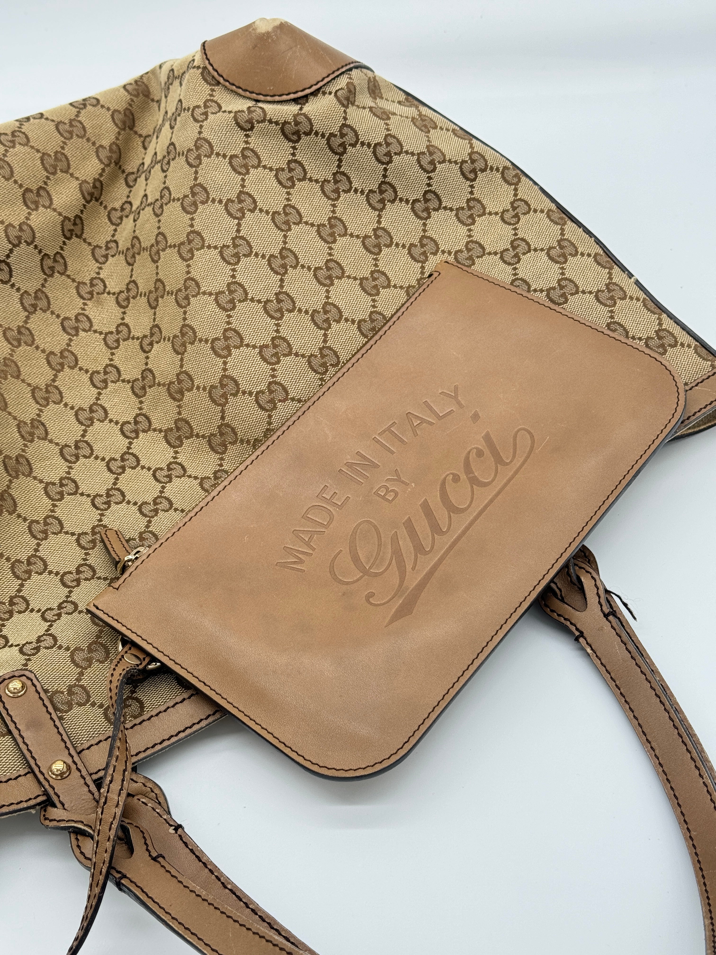 Gucci Craft Canvas Tote Bag