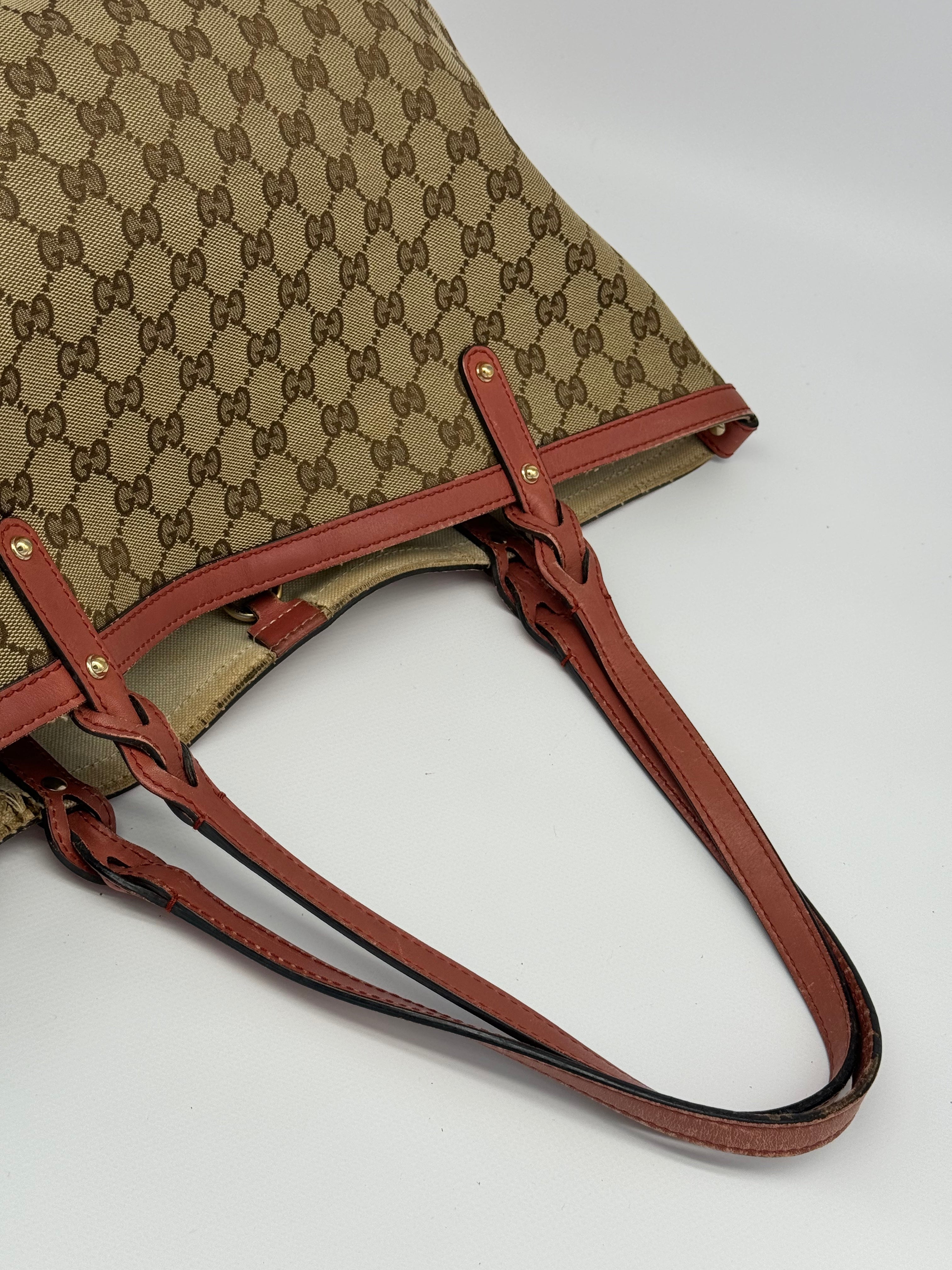 Gucci Craft Canvas Tote Bag