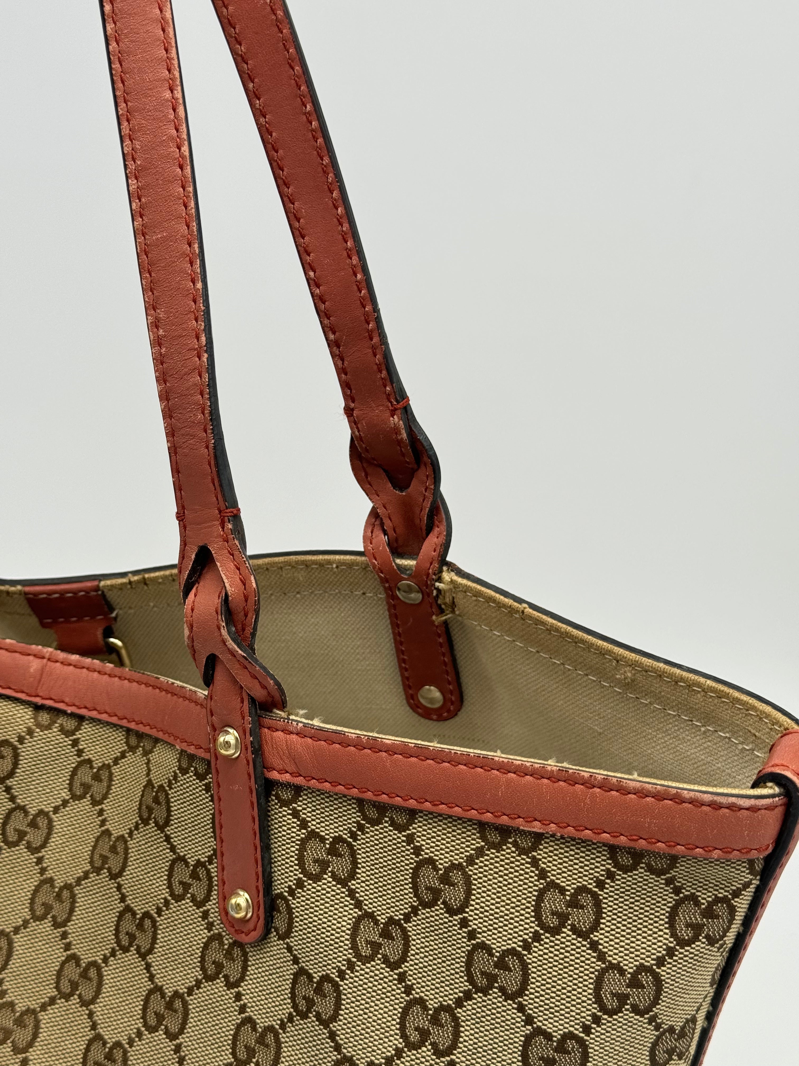 Gucci Craft Canvas Tote Bag