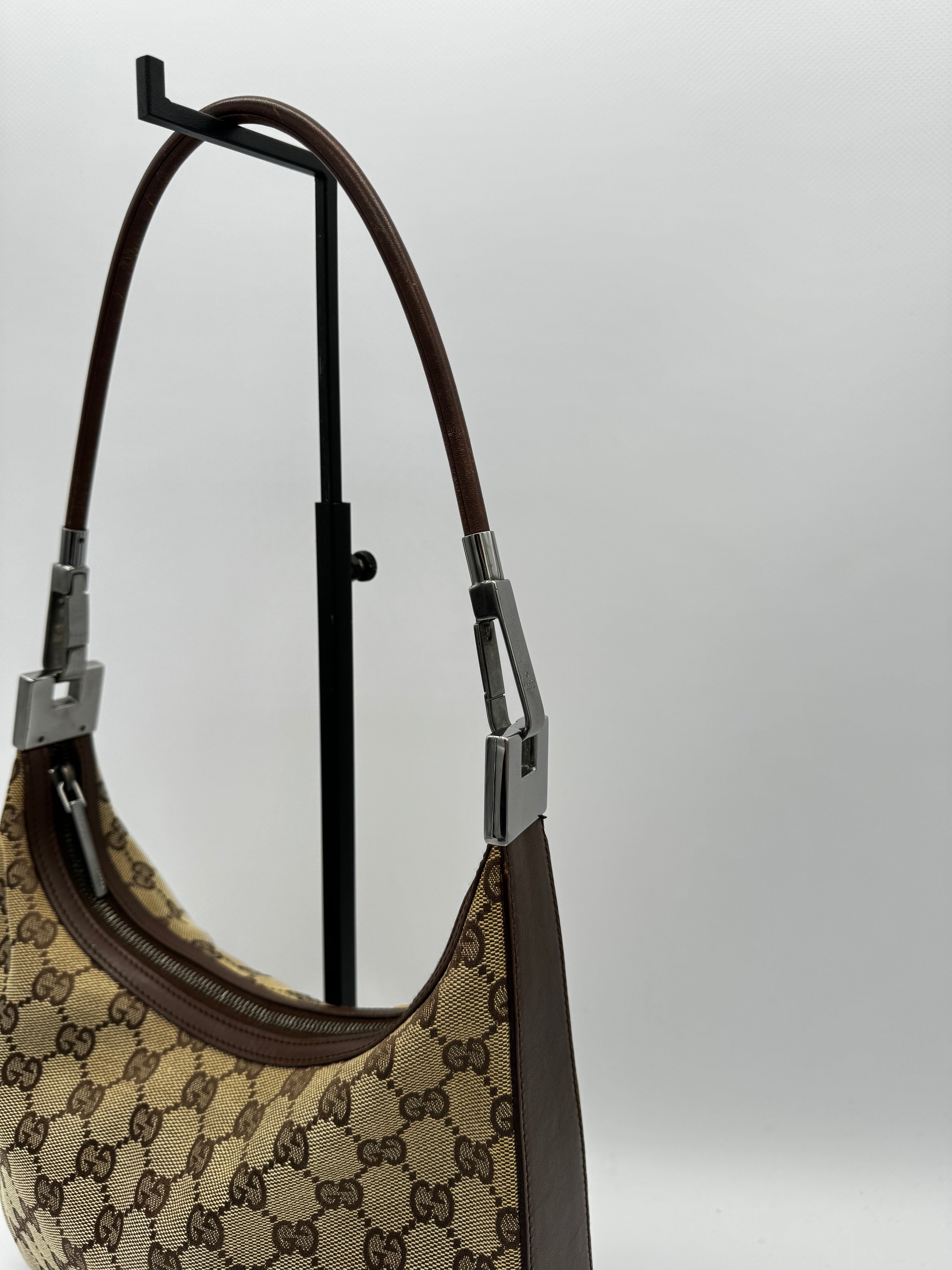 Gucci V-Shaped Hobo Canvas Shoulder store Hand Bag