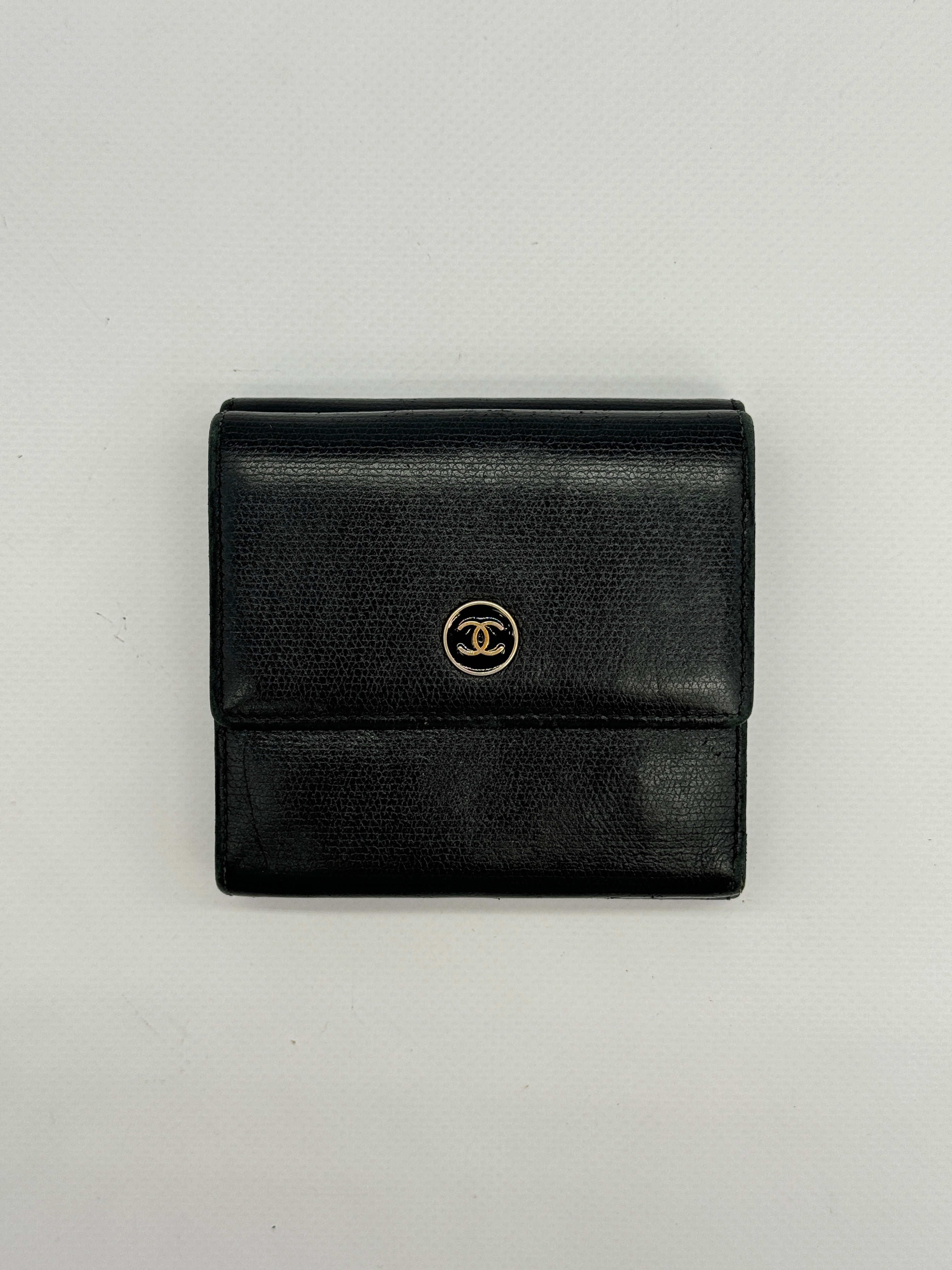 Chanel Button Trifold Wallet