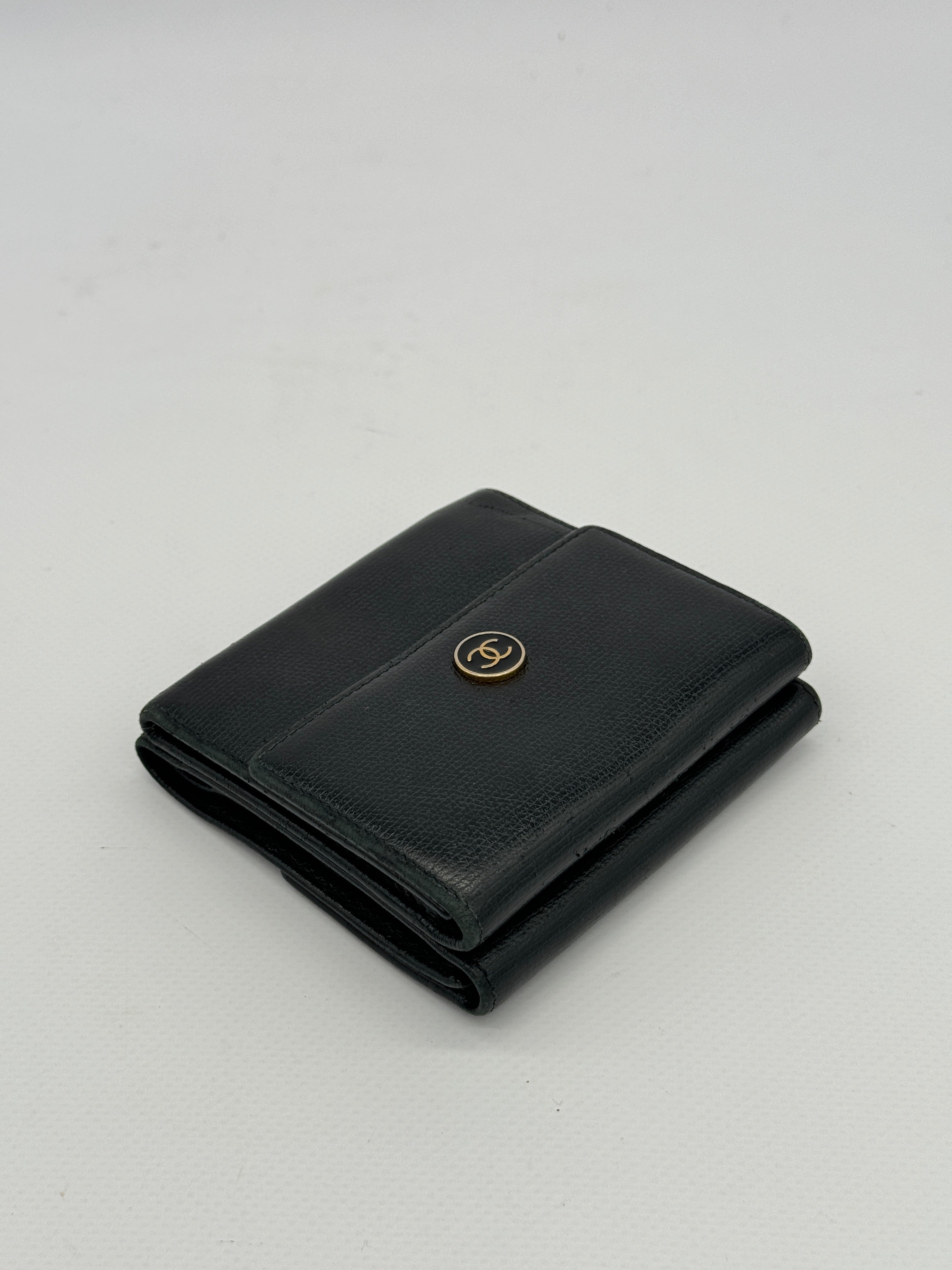 Chanel Button Trifold Wallet