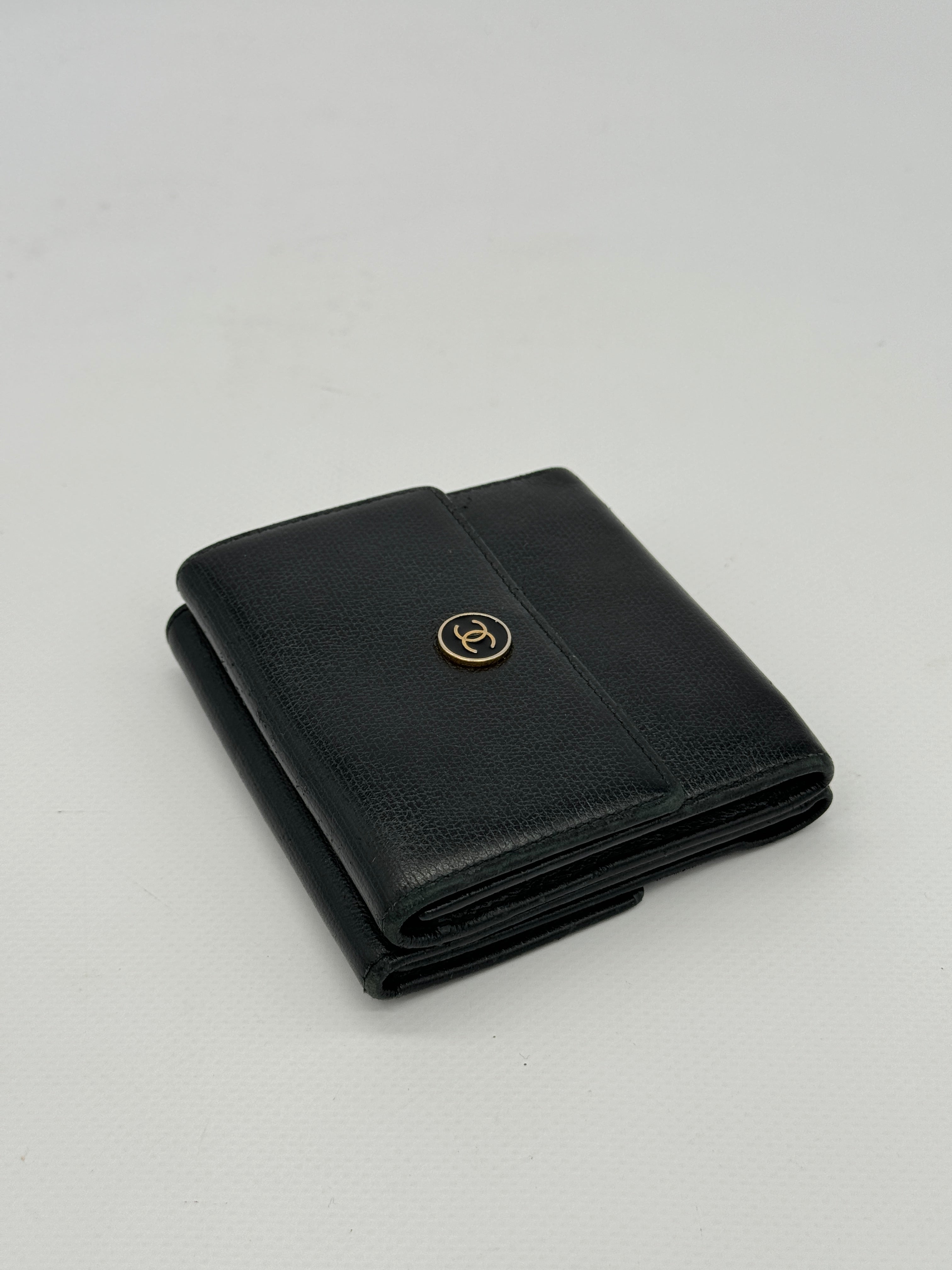 Chanel Button Trifold Wallet