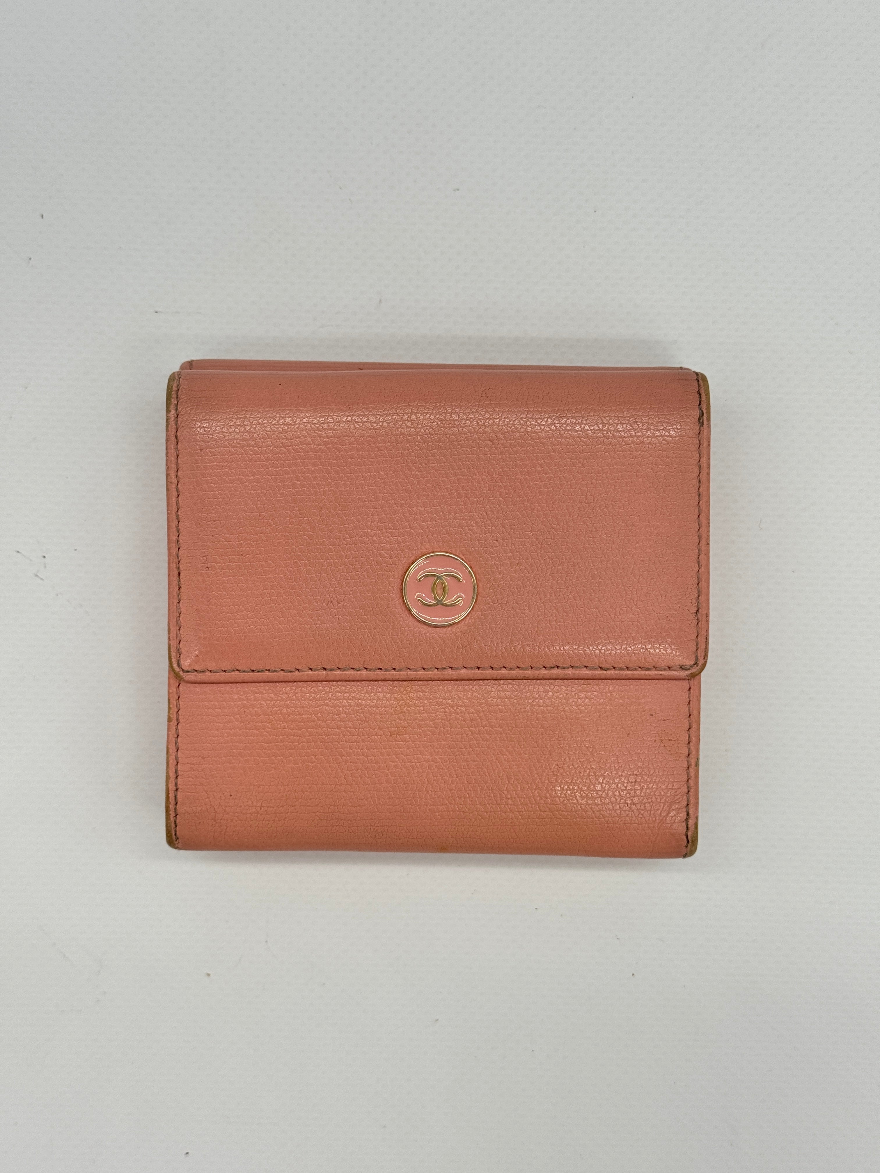 Chanel Button Trifold Wallet